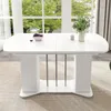 Abrihome Ausziehbarer Esstisch 120/160x80 cm mit Stauraum Produktbild-Vorschau 5