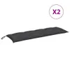 vidaXL Gartenbank-Auflagen 2 Stk. Melange Anthrazit Produktbild-Vorschau 4
