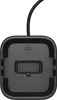 A top-down view of a black charging dock for a cordless appliance. Produktbild-Vorschau
