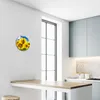 Glasuhr Wanduhr Küchenuhr Echt-Glas 30fi cm Sonnenblumen Produktbild-Vorschau 5