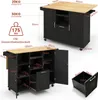 A kitchen cart with dimensions and load capacity indicated by text and lines. Voir les images du produit