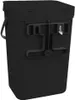 A black trash can with a hanging bracket is shown against a white background. Náhľad obrázku produktu