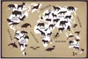 MuchoWow® Poster Weltkarte - Tiere - Braun 90x60 cm - Produktbild-Vorschau 1
