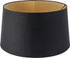 Baumwolllampenschirm schwarz 40/35/22 mit goldener Produktbild-Vorschau 1