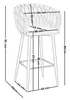 A diagram of a bar stool with dimensions indicated. Náhled obrázku produktu