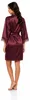 Damen Satin Morgenmantel Kimono kurz mit Spitze Bademantel Produktbild-Vorschau 2