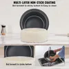 Collage showing a non-stick rice cooker pot with rice, and close-ups of the pot's interior and someone cleaning it. Produktbild-Vorschau