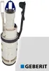 A toilet flush valve mechanism with a brand logo. Produktbild-Vorschau