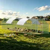 XINZI Professionele kippenstal, 3x10 meter – Metalen ren Productafbeelding-voorbeeld 8
