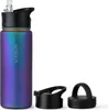 Trinkflasche Edelstahl 500ml Thermo Flasche Sport isoliert Produktbild-Vorschau 1