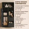 HOMCOM Mobile Bagno Slim con Cassetti, Scomparti Aperti, Anteprima dell’immagine prodotto 4