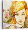 Bild auf Leinwand - Leinwandbild - Frau Sommer Blume - Produktbild-Vorschau 1