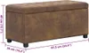 vidaXL Ottoman mit Stauraum 87,5 cm Braun Wildleder-Optik Produktbild-Vorschau 7