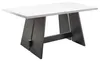 Esszimmertisch Wangentisch Design Schwarz Weiß 180x90 mit Produktbild-Vorschau 1
