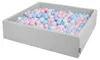 KiddyMoon Kinder-Bällebäder Quadrat 120x30cm 200 Bunte Produktbild-Vorschau 1