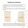 The image displays information about wood quality with visual examples of different sides of plywood. Produktbild-Vorschau