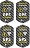 iSecur 4er GPS Tracking Aufkleber Set I 3 x 5 cm I Warning Produktbild-Vorschau 1