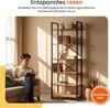 Goliving Bücherregal – 66 x 30 x 186 cm – 6 Ebenen – Produktbild-Vorschau 6