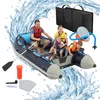 Relaxdays Schlauchboot Set, 4 Personen, 3,20 m, Paddel, Produktbild-Vorschau 1