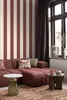 ESTAhome carta da parati strisce rosso bordeaux intenso e Anteprima dell’immagine prodotto 2