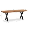 WOHNLING Garderobenbank 120x40x45,5 cm Akazie Massivholz / Produktbild-Vorschau 3