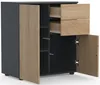 Commode en bois | Buffet avec 2 portes tournantes et deux Voir les images du produit 3