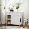 COSTWAY Katzenschrank für Katzentoilette, Katzenklo Produktbild-Vorschau 2