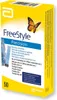 A box of Freestyle Precision test strips for blood glucose monitoring. Produktbild-Vorschau