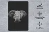 MuchoWow® Mauspad Mousepad Elefant auf schwarzem Produktbild-Vorschau 2