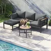 Gartenmöbel-Set Eckgarnitur mit Sofa, Couchtisch & Produktbild-Vorschau 5