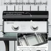 Outsunny Tischgrill Gasgrill BBQ mit 2 Brennern, Produktbild-Vorschau 4