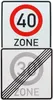Original 2 x Verkehrsschild 274.2 Ende 30 Zone 274.1-54 40 Produktbild-Vorschau 1