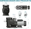 Bazénové čerpadlo WilTec 28800 l/h 1300 W bazénové čerpadlo Náhľad obrázku produktu 4