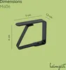6x Tischdeckenklammern 4 cm Schwarz Edelstahl Produktbild-Vorschau 2