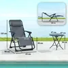 Outsunny Sonnenliege 2er Set klappbar Zero Gravity Produktbild-Vorschau 3