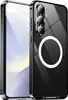 A black phone case with a silver frame is shown diagonally against a black background. Anteprima dell’immagine prodotto