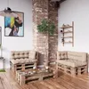 Vicco Palettenkissen Set Flocken, 120 x 80 cm 3 Teile, Sand Produktbild-Vorschau 4