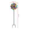 Metall Windrad bunt - 140 x 38 cm - Deko Windspiel Produktbild-Vorschau 2