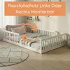 Bodenbett Bett mit Rausfallschutz & Lattenrost Montessori Produktbild-Vorschau 4