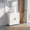 Mobiler Unterschrank Schrank 2 Türen 2 Regale modern Biston Produktbild-Vorschau 2