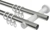 Interdeco Gardinenstange / Vorhangstange Edelstahl-Optik / Produktbild-Vorschau 3