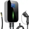 A wall-mounted EV charging station with its charging cable and plug displayed. Produktbild-Vorschau