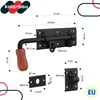 KOTARBAU® Torriegel 280mm Links mit Vorhängeschloss Produktbild-Vorschau 3