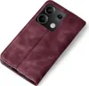 A burgundy flip case for a smartphone, shown from a diagonal top-down perspective against a white background. Produktbild-Vorschau