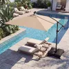 Parasol COSTWAY 250 cm z podstawą, oświetleniem LED i Podgląd zdjęcia produktu 9