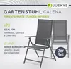 Juskys Gartenstuhl Calena 2er Set - 7-Fach verstellbare Produktbild-Vorschau 2
