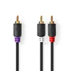 kabel subwooferu | RCA Hane | 2x RCA Hane | Guldplaterad | Náhled obrázku produktu 1