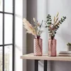2er Set Vase Rosa H14cm Glas Blumenvase Tischdeko Frühling Produktbild-Vorschau 3
