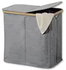 KESPER Wäschesammler grau – 54,5x33x50cm – Bambusrahmen & Produktbild-Vorschau 8