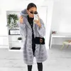 ASKSA Damen Pelzmantel Oversize Winter Warm Lange Felljacke Produktbild-Vorschau 2